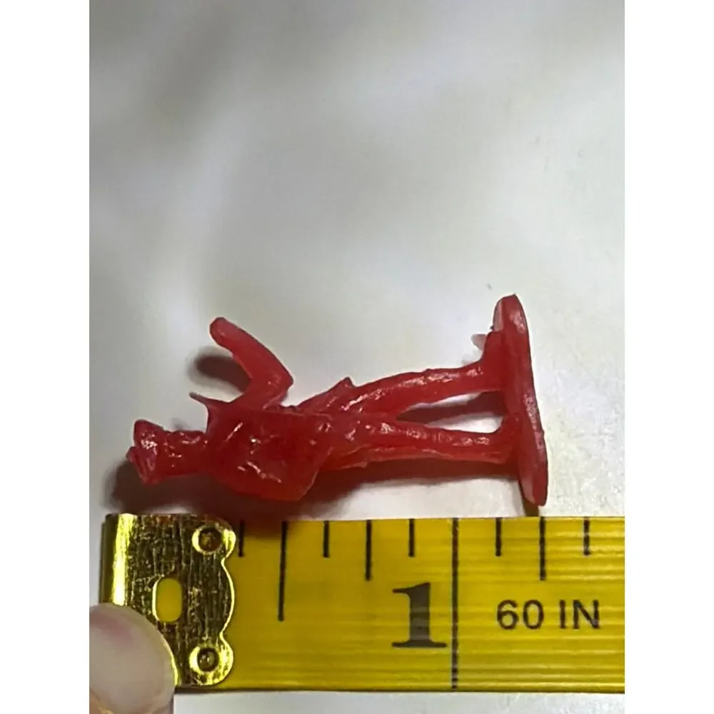 Vintage Red Plastic Colonial Soldier Figure Revolutionary War Toy Miniature